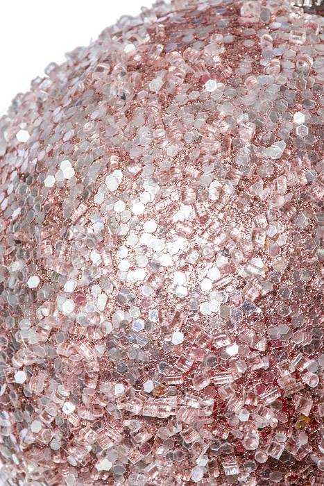 6" Glitter Sequin Iced Ball Ornament