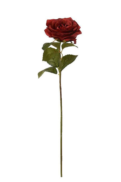 20.5" Silk Opening Rose Stem Crimson