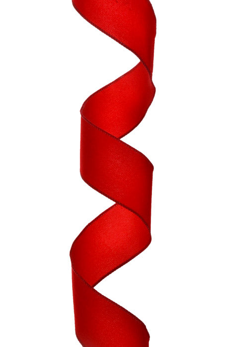 2.5" X 50Yds Wired Velvet Xmas Ribbon (Red)