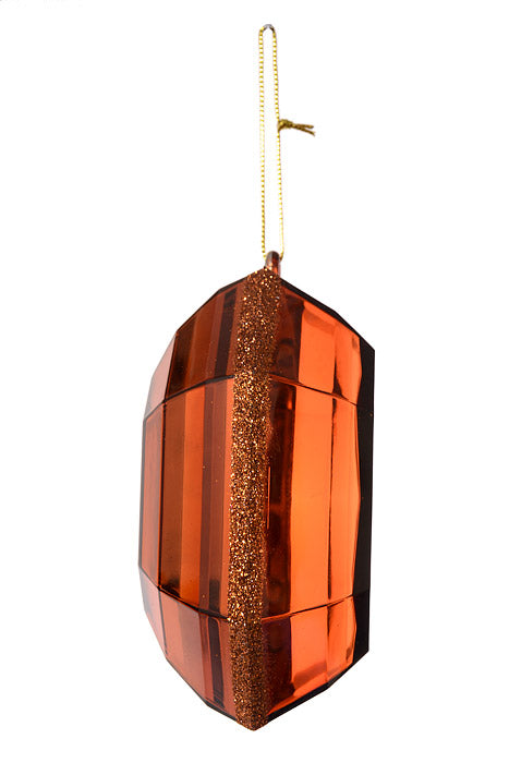 6" Acrylic Square Precious Gem Ornament Copper