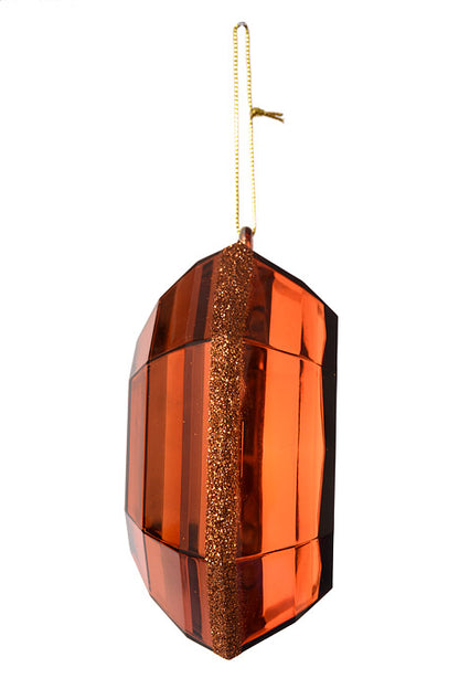 6" Acrylic Square Precious Gem Ornament Copper