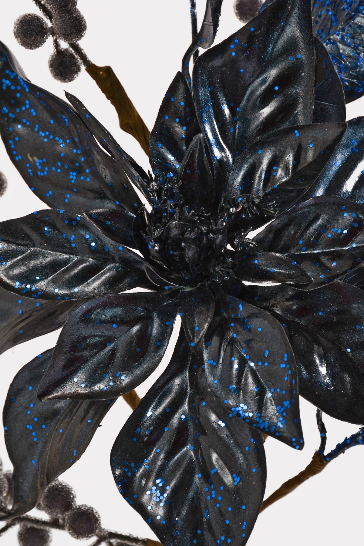25" Mixed Poinsettia Berry Blue