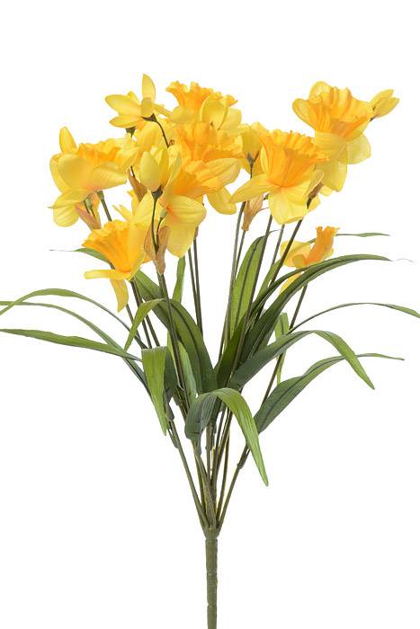 20" Silk Daffodil Bush Yellow