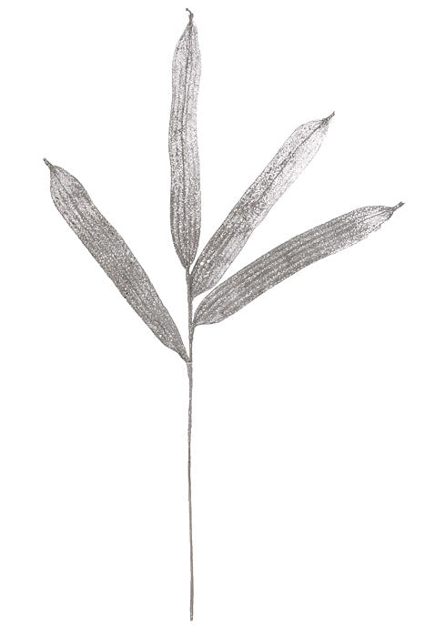 31.5" Glitter Swirl Spray Silver