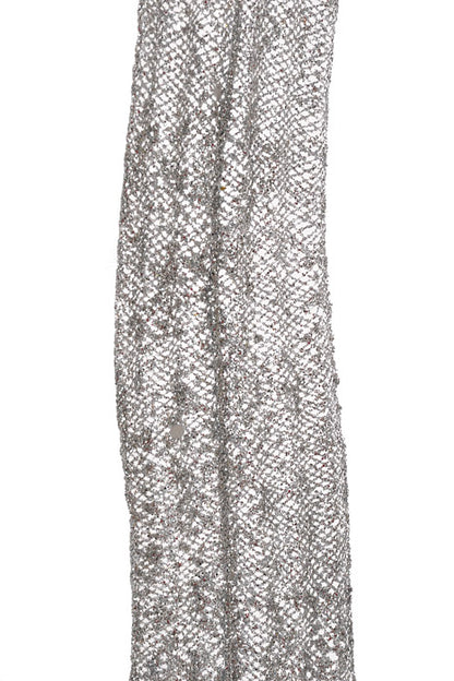 31.5" Glitter Swirl Spray Silver