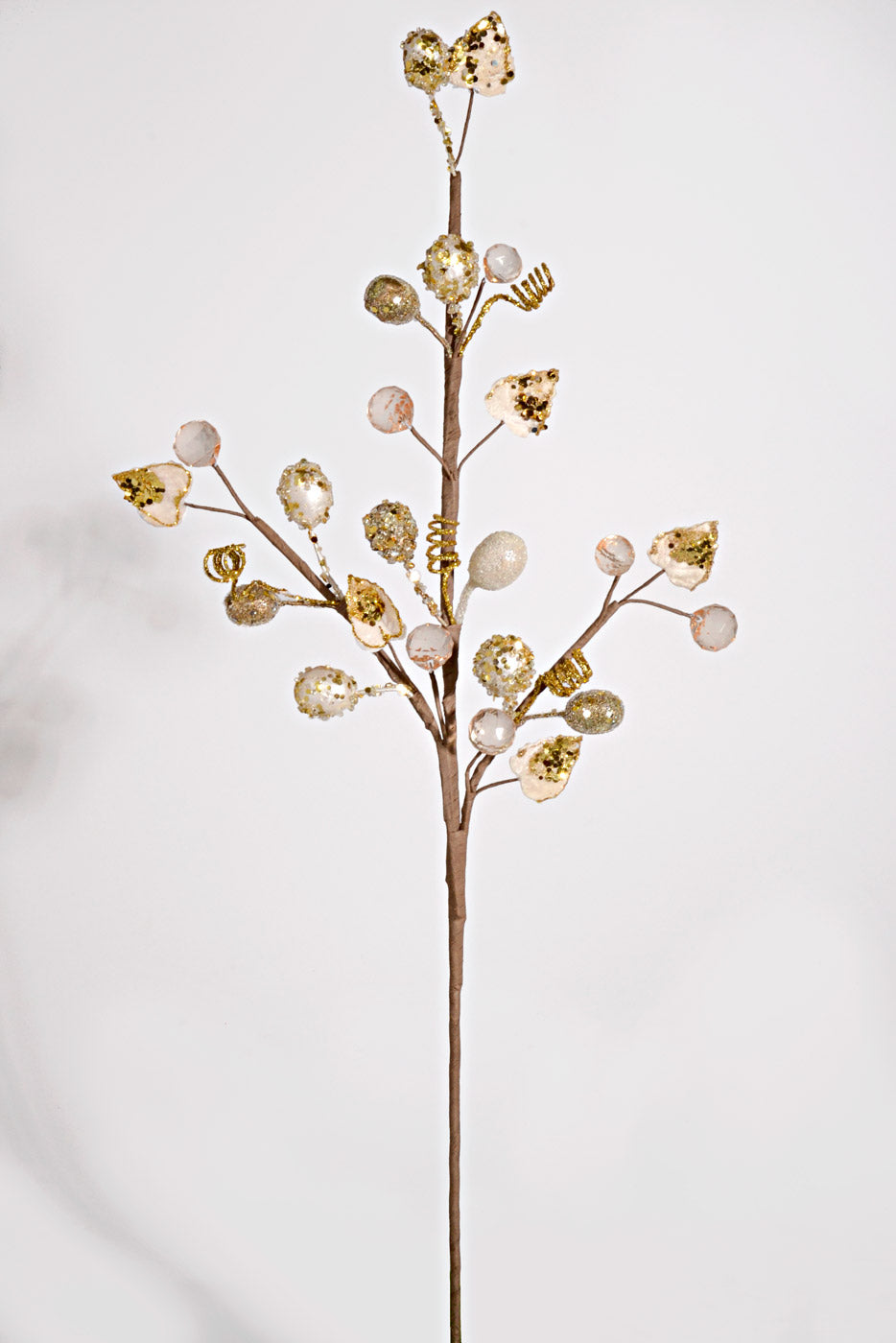 27" Jewel with Crystal Berry Spray Ivory Gold