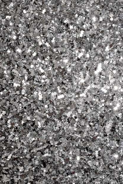 15" Xmas Sparkle Tinsel Ornament Ball Silver