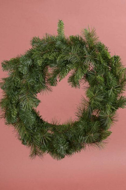 30" Belgium Pine Mix Wreath Green