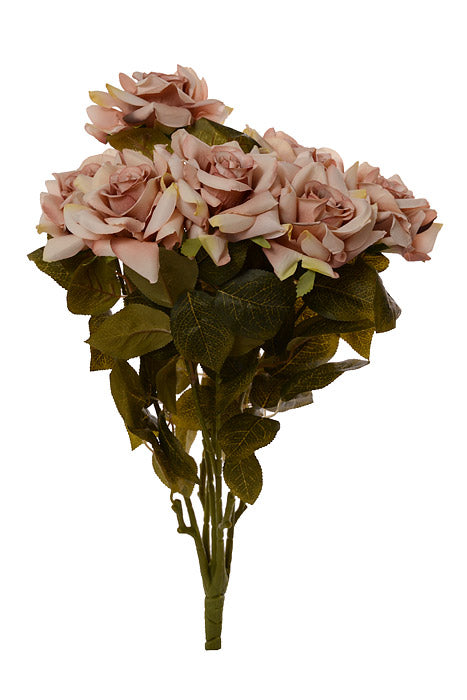 23" Silk Rose Bush Taupe