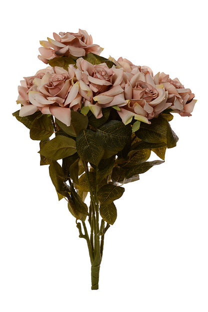 23" Silk Rose Bush Taupe