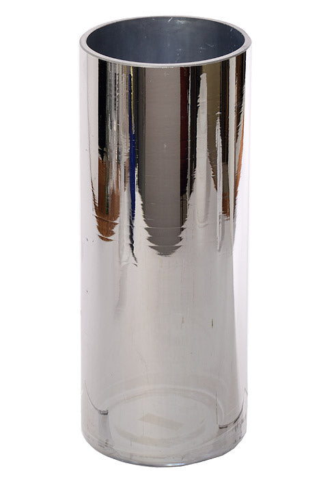 4" X 10" Cylinder Glass Vase Silver