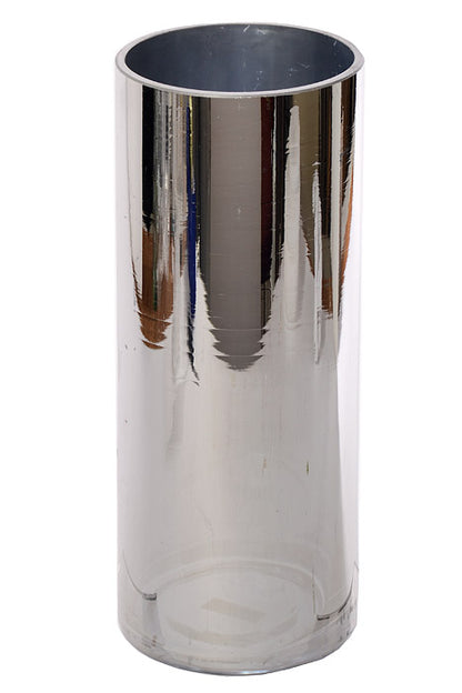 4" X 10" Cylinder Glass Vase Silver