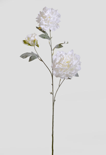 32" Snowed Peony Spray White