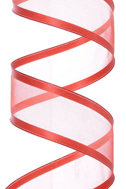 Wired Sheer W/satin Edge Crimson