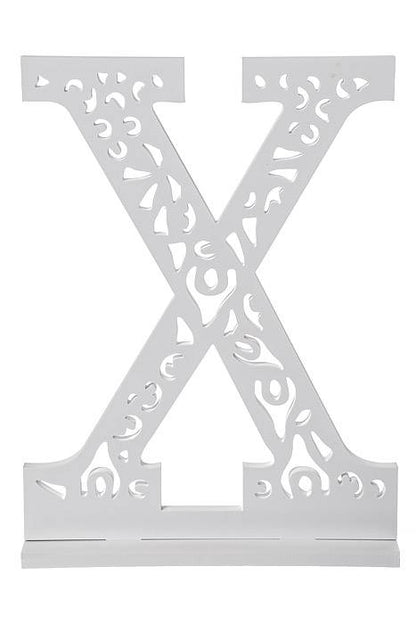 19.75" Carved Letter "x" White
