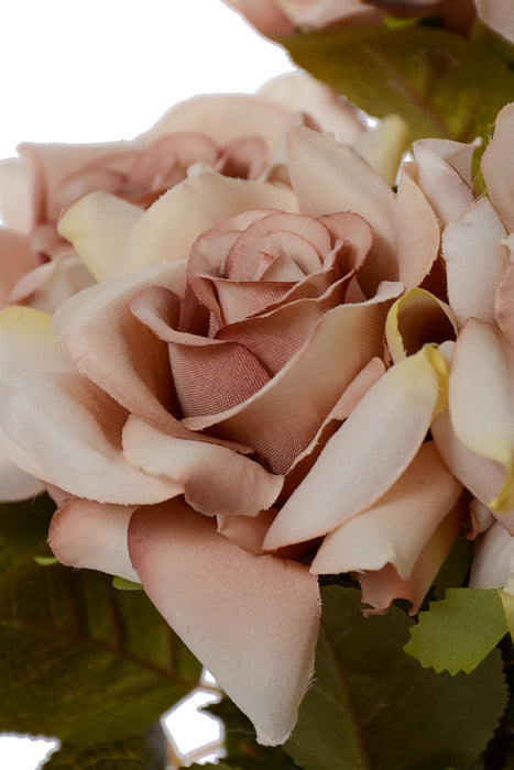 23" Silk Rose Bush Taupe