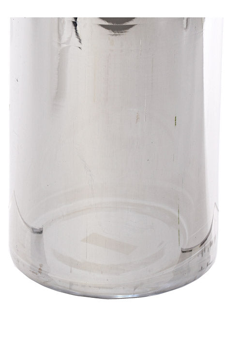4" X 10" Cylinder Glass Vase Silver