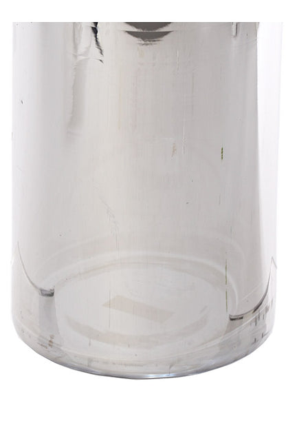4" X 10" Cylinder Glass Vase Silver