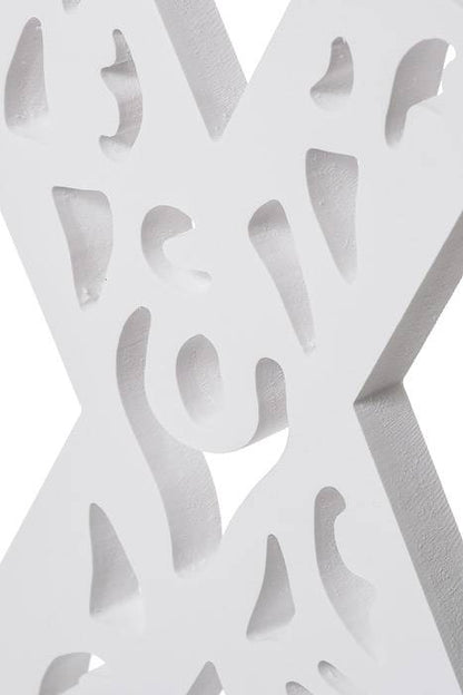 19.75" Carved Letter "x" White