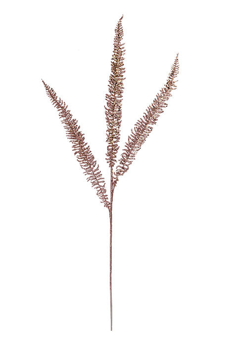 35" Glitter Fern Spray Pink
