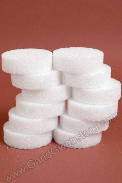 5&quot; X 1.5&quot; Styrofoam Disc White Pkg/12