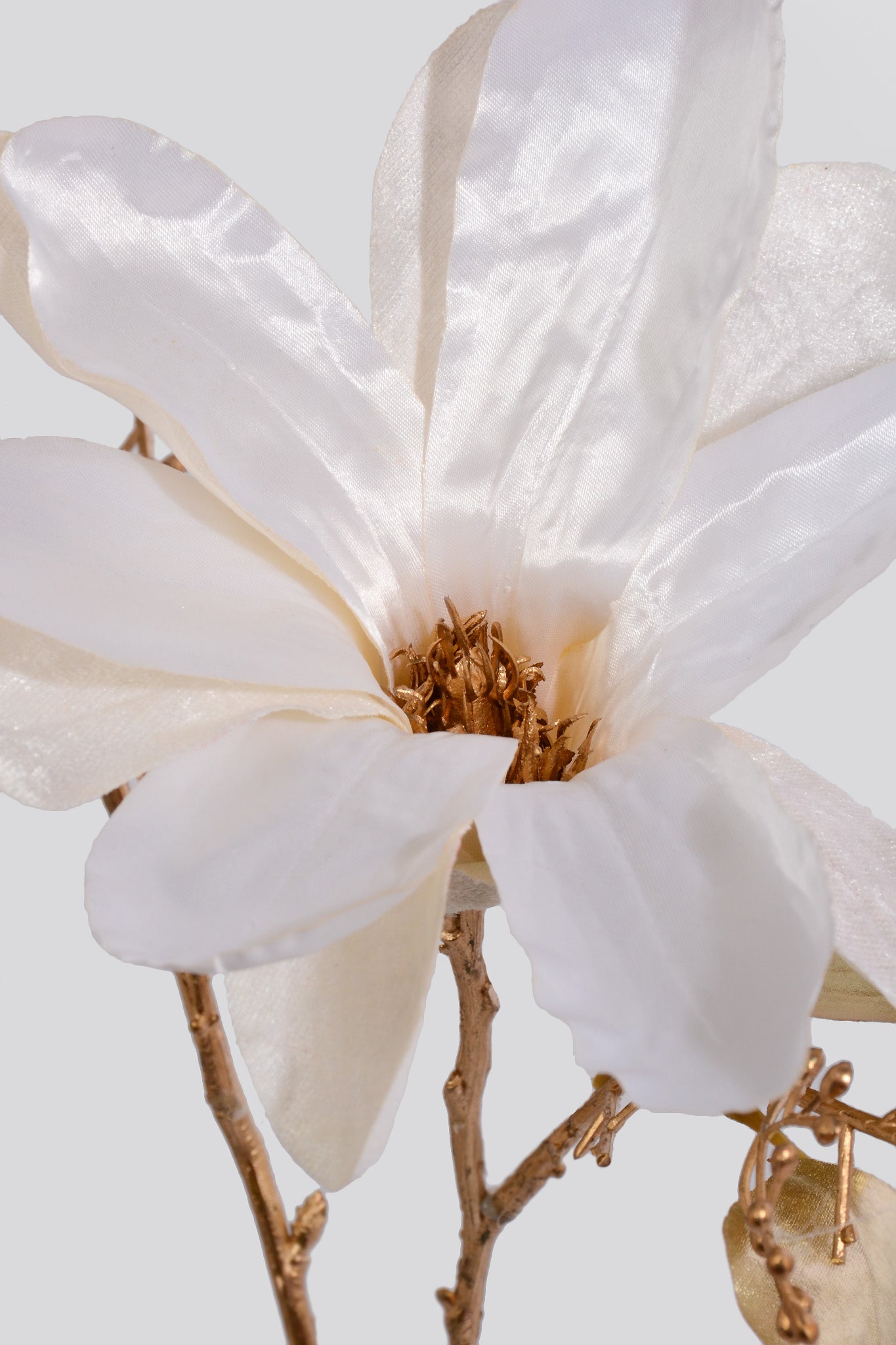 34" Artificial Magnolia Spray Cream/Gold