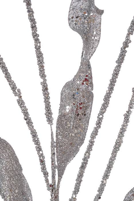 29" Glitter Curly Spray Silver