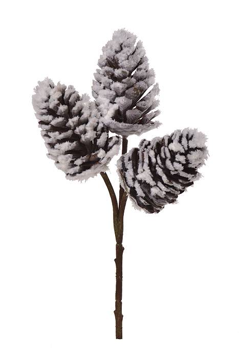 12.5" Snow Pine Cone White