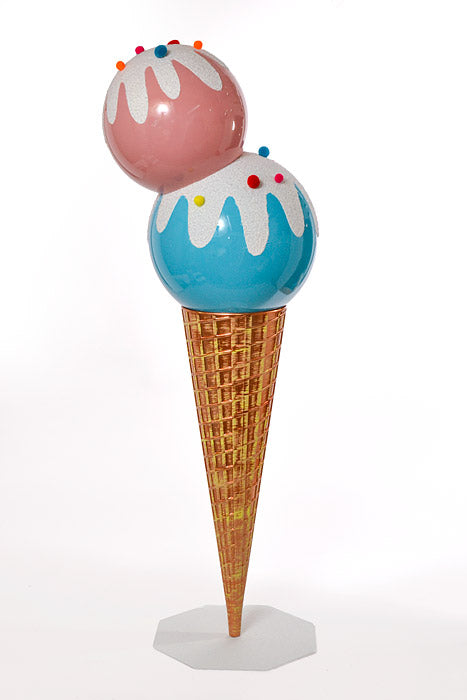 42" Ice Cream Stand W/Snow Powder Pink/Blue