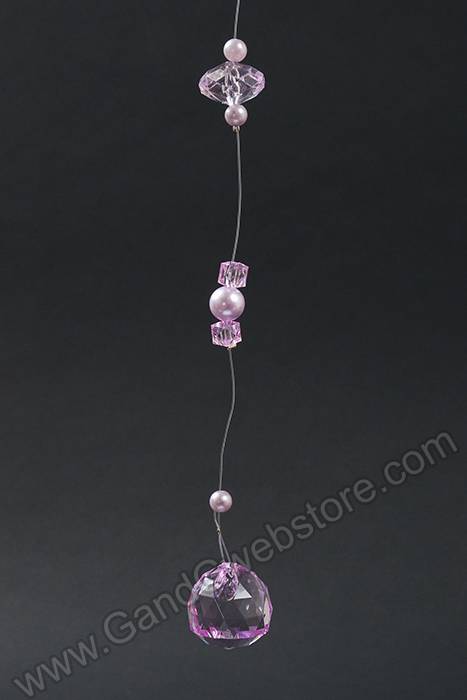 36" Pearl And Bead Garland Lavender