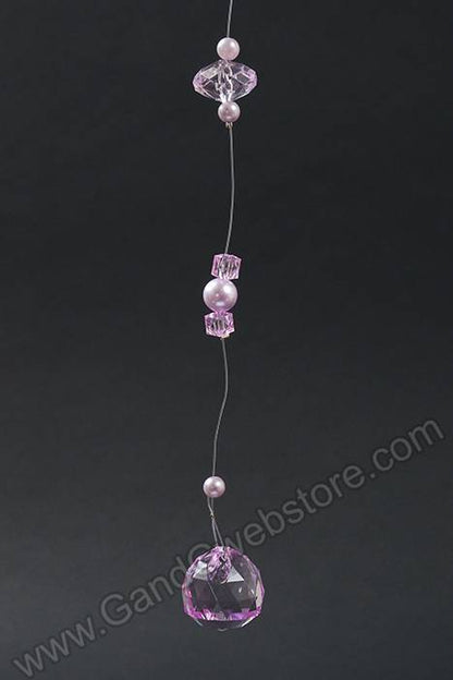 36" Pearl And Bead Garland Lavender