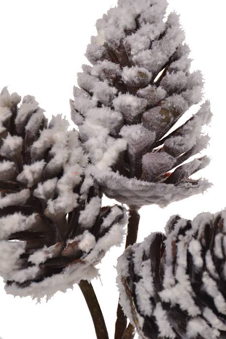 12.5" Snow Pine Cone White
