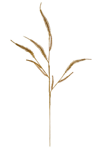 31.5" Glitter Foxtail Spray Gold
