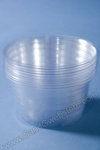 6&quot; Plastic Deep Liners Clear Pkg/12