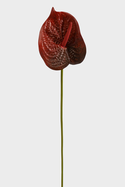 31.5" Artificial Anthurium Spray Burgundy