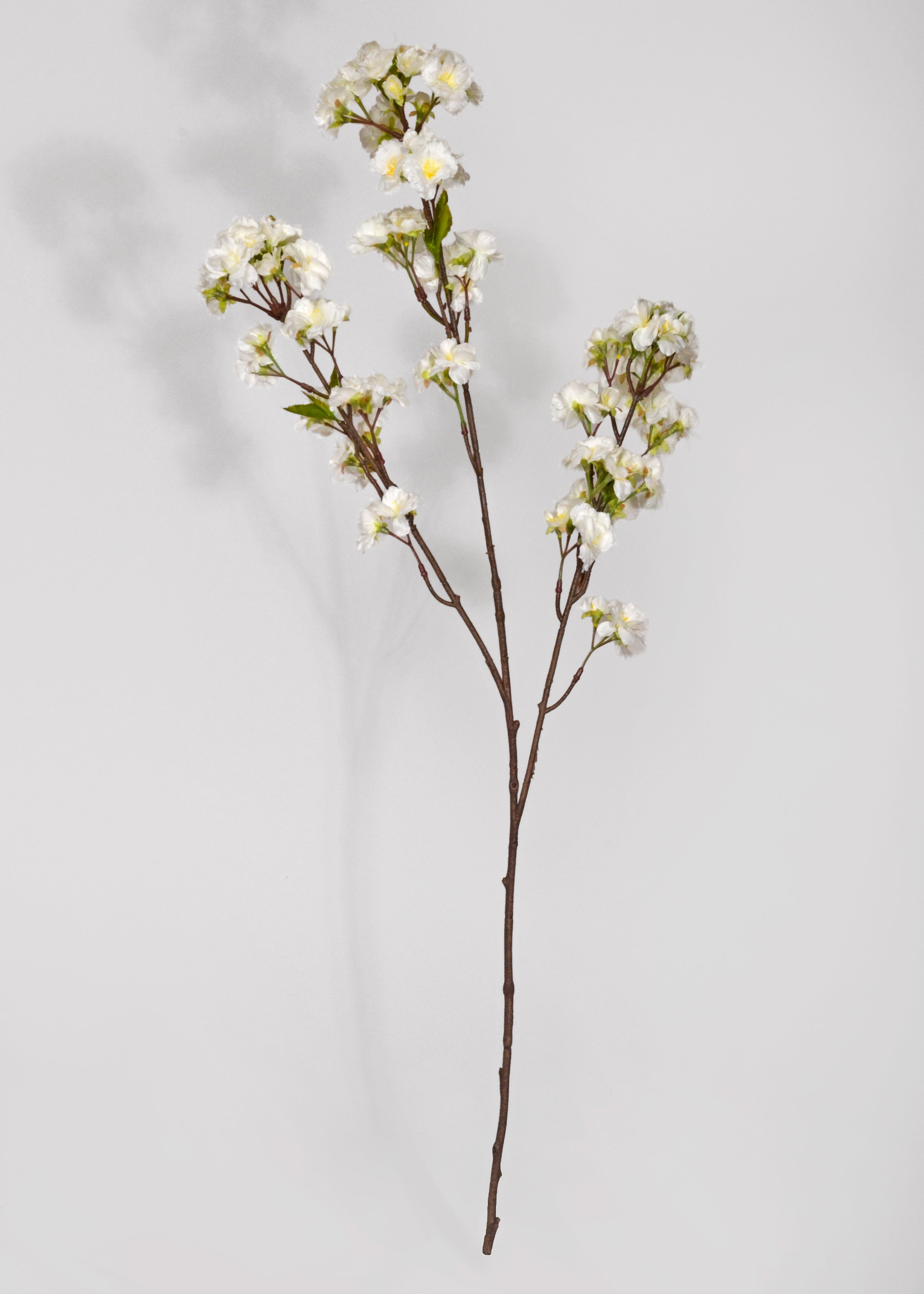 36" Silk Cherry Blossom Spray White