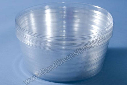 8.5" Plastic Deep Liners Clear Pkg/12