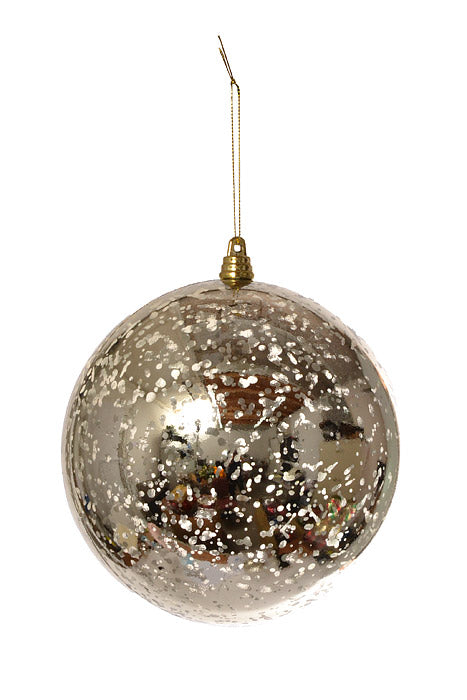 150Mm Shiny Ball Mercury Ornament (Champagne) Pkg/2