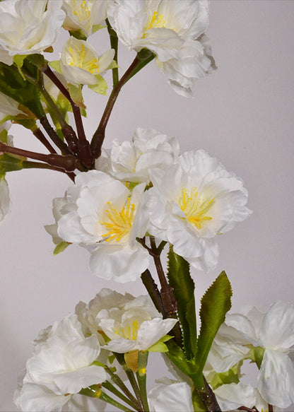 36" Silk Cherry Blossom Spray White