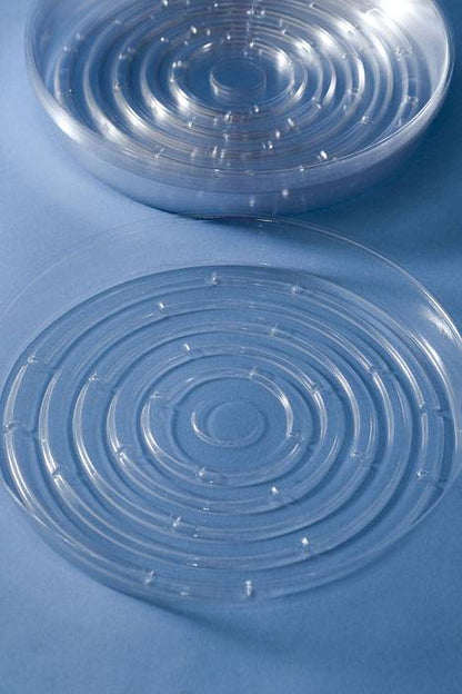 11.75" Round Plastic Saucers Clear Pkg/12