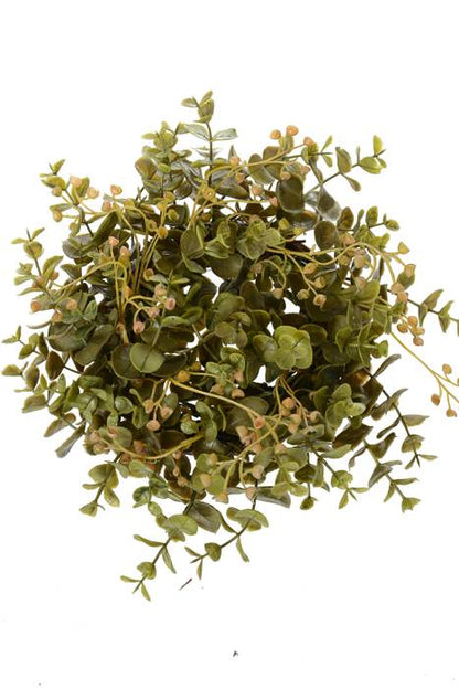 10" Plastic Eucalyptus Wreath Green