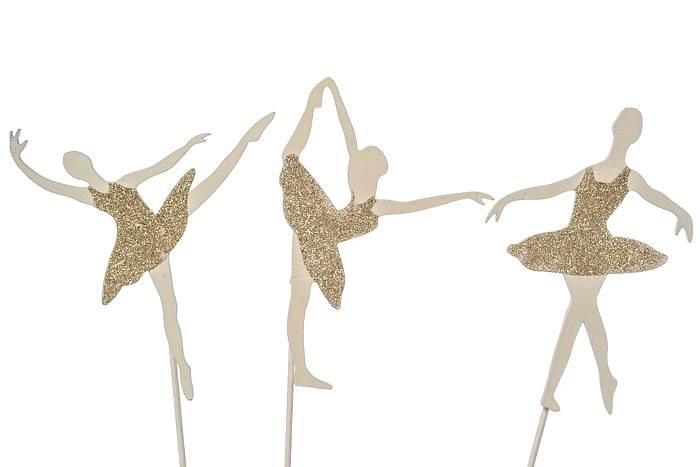 4.75" X 7" Ballerina Pick Gold Pkg/3