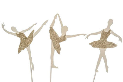 4.75" X 7" Ballerina Pick Gold Pkg/3