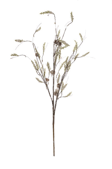 43" Whispy Snow Pine Branch Snow Natural