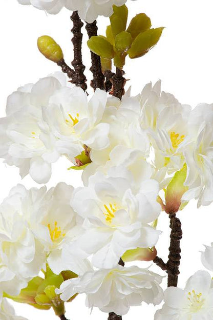 37" Silk Peach Blossom Spray Cream