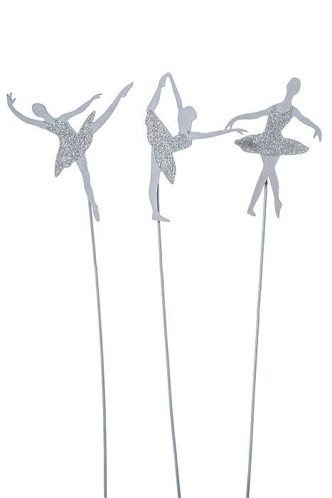 4.75" X 7" Ballerina Pick Silver Pkg/3