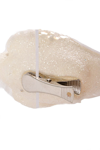 11" Feathers Peacock/Glitter Boby White