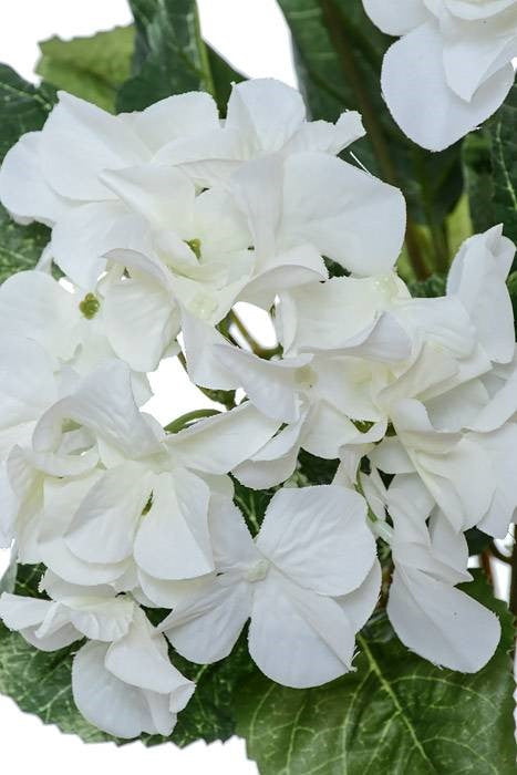 25" Silk Hydrangea Bush White