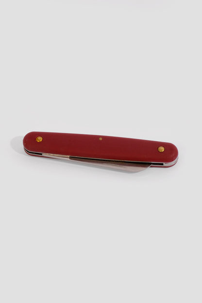 4" Red Handle Folding Florist Knife Red