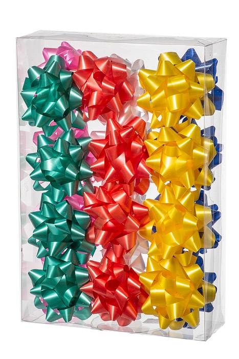 3.5" Star Bows Multicolor Bx/24